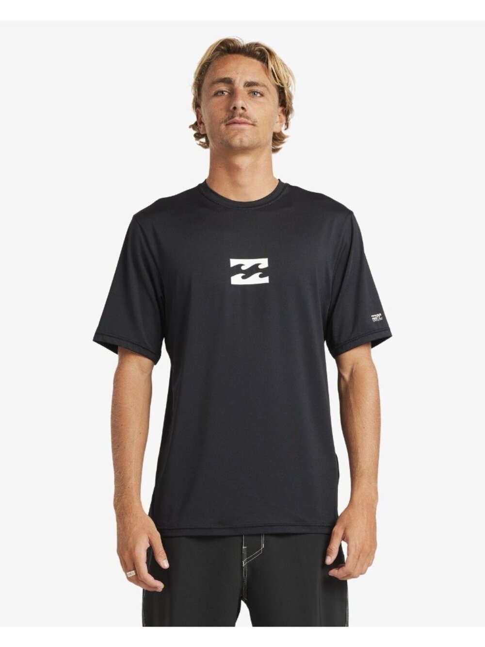 $40 Billabong Men’s All Day Wave Rashguard Black Short Sleeves UPF 50+ Size XL